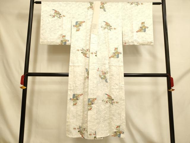 Rakuten - 平和屋着物■長襦袢　無双仕立て　巻絵草花文　正絹　逸品　未使用　AABH4480fw