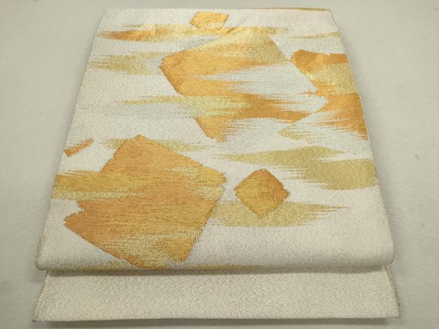 平和屋着物◎綴れ　太鼓柄袋帯　破れ色紙文　金銀糸　正絹　逸品　CABF2829ze
