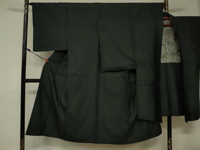 平和屋着物■男性　本場大島紬　アンサンブル　長羽織　80亀甲　総詰め　正絹　逸品　DABE0186ya