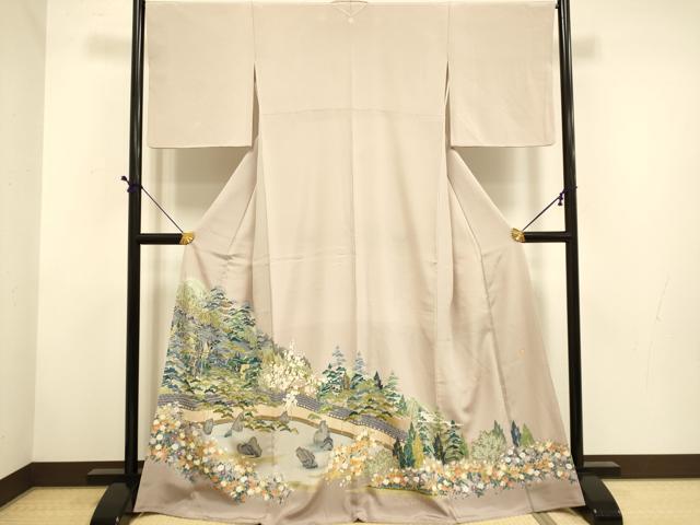 平和屋着物■豪華色留袖 友禅 作家物 風景文 正絹 逸品 DABD6347du