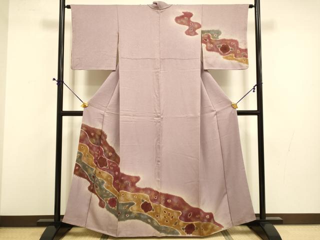Rakuten - 平和屋着物■訪問着 絞り 辻が花 金彩 正絹 逸品 DABD6408du