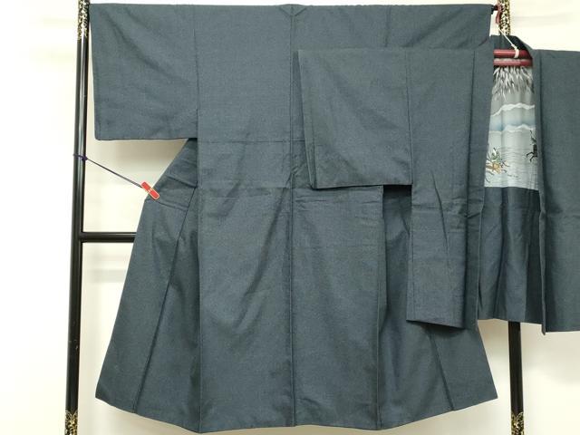 平和屋着物■男性　紬　アンサンブル　100亀甲　総詰め　正絹　逸品　DABE2842cd