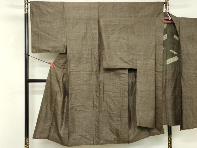 平和屋着物■男性　男柄の最高峰　西郷柄　西郷絣　本場大島紬　アンサンブル　長羽織　正絹　逸品　DABE2844cd