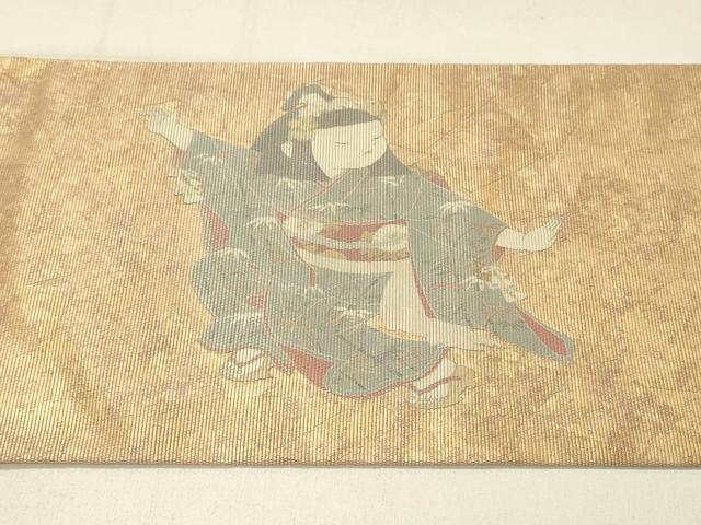平和屋の平和屋着物◎九寸名古屋帯 童子 金糸 引箔 正絹 逸品 DABE3593qp｜アングル3