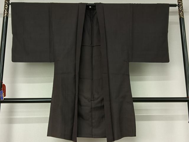 平和屋着物▽男性　羽織　スリーシーズン　春夏秋　塵除け　檳榔子染色　正絹　逸品　AABG8760jh