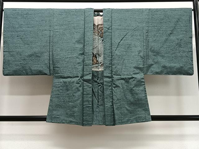 平和屋着物∞男性　羽織　紬地　縞　正絹　逸品　CABD4770ua