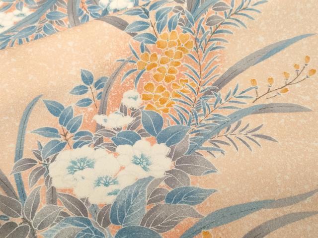 乐天商城 - 平和屋着物■上質な小紋　草花文　暈し染め　正絹　逸品　CABF3678ev