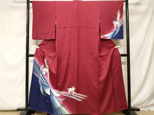 平和屋着物■訪問着　枝花文　暈し染め　金銀彩　正絹　逸品　CABF9575ev