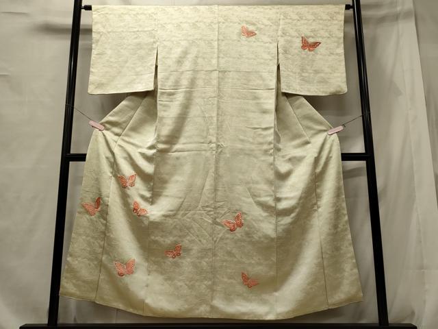 乐天商城 - 平和屋着物■訪問着　総刺繍　舞蝶文　銀糸　正絹　逸品　CABE8290oy