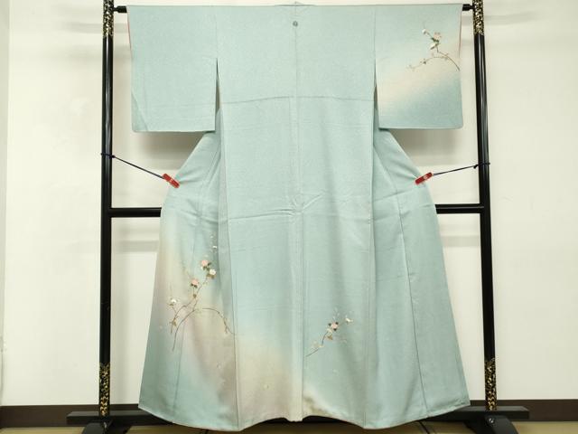 Rakuten - 平和屋着物■訪問着　友禅　枝花文　暈し染め　正絹　逸品　DABE2529cd