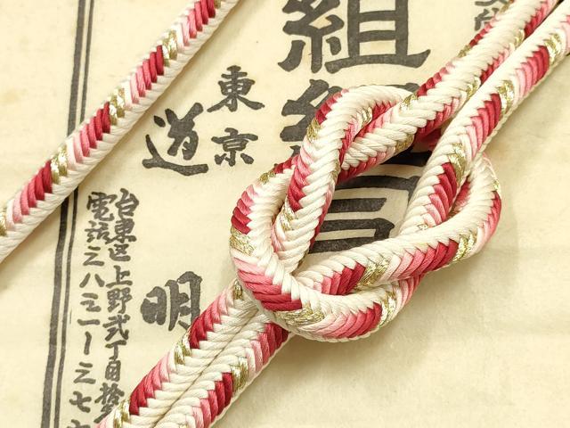 Other - 平和屋着物●極上　有職組紐道明　帯締め　奈良組　丸胡蝶　金糸　宮内庁御用　国立博物館御用　東京芸術大学御用 　逸品　AABF4116ay