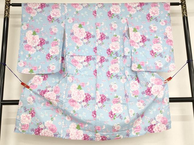 ■■■　サイズ　■■■ 【祝着】 身丈 109.5cm（肩から） 裄丈 57cm（肩上げ　6cm） 袖丈 57cm　縫込み 1cm 袖幅 32.5cm 前幅 35cm 後幅 24cm 着物縫いこみ 内揚げ 0cm （腰上げ　0cm） 裄 お袖側 約1cm　身頃側 約0cm ■■■　商品詳細　■■■ 着物【綿】の状態は接写画像のように左袖前に汚れがございますが その他特に目立ったシミ汚れなどもなく大変良い状態です。 大変上質な逸品になります。 お安く出品致しますので、是非この機会にいかがでしょうか？ ※若干たたみシワがございます。 ■■■　注意事項　■■■ ■モニター発色の具合により色合いが異なる場合がございます。 ■寸法は多少の誤差が生じる場合がございますのでご了承ください。 ■縫込みの長さが左右非対称の場合は短い部分を記載しております。 左右非対称であってもご返品・お値引き等の保証は出来かねますので、ご了承の上ご購入をお願い致します。 ■シミ等のチェックには注意を払っておりますが、見落としがある場合もございますし、個人の見解も様々ですので神経質な方のご購入はお控えください。 ■箪笥に入っておりました着物や帯なので畳みシワや匂いがあるものもございます。 ■お休みは基本的に土日祝となりますが、その他臨時でお休みする場合がございますのでご了承ください。 ■商品の発送は平日のみの発送となります。 ■夜間と土曜、日曜日はお問い合わせの回答が遅れる場合がございます。 ■当店では、お直し、紋入れ、お手入れ等は承っておりません。 ■生地の状態（ヤケ、経年劣化等）によってはサイズ直しが出来ない場合がございます。 その点もどうかご了承のうえ、ご購入をお願いいたします。 ■弊社で取り扱う商品は一点ものにつき、時期や在庫状況に応じて金額が変更となる場合がございます。 ■検針は行っておりません。予めご了承いただきますようお願いいたします。 ■【洗える着物】と記載のある商品におきましては、商品お届け後に洗濯を行ってしまってからのご返品にはご対応しかねます。 念の為、専門店でのお手入れをお願いいたします。 ■写真に写っている物が全てになります。それ以外の付属品はございませんのでご了承ください。 ■状態に関する写真につきましては、掲載可能な写真枚数に限りがあるため、各箇所につき1枚参考画像を掲載しております。 ■着物のサイズ目安は下記を参考ください↓ ＜女性着物＞　お端折り次第で＋5cm　－1cmが着用可能サイズ 　例）身丈170cmの場合、身長160cm～175cm ＜男性着物＞　身丈＋約25cm～27cm程が適応身長 　例）身丈155cmの場合、身長180～182cm