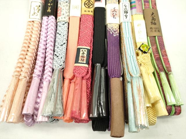 平和屋の平和屋着物●和装小物　帯締め10本セット　高麗組　笹浪組　本場大島紬　さが美扱い　松坂屋扱い　金糸　逸品　未使用　CABF7266ju｜アングル3