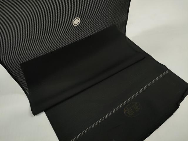 平和屋着物＊夏物　黒紋付　黒反物　着尺　絽　五泉　逸品　未使用　DABD7177zzz