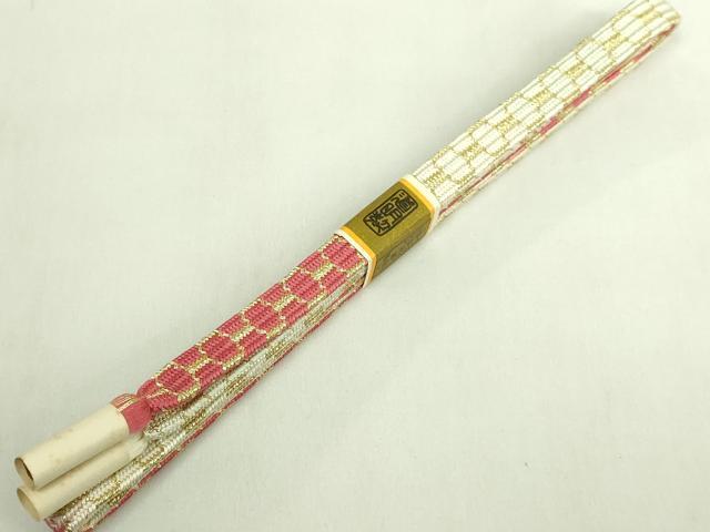 平和屋着物●極上　有職組紐道明　帯締め　亀甲組　金糸　宮内庁御用　国立博物館御用　東京芸術大学御用　逸品　未使用　DZAA11977kh6