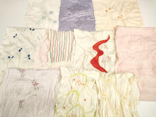 Rakuten - 平和屋着物＊夏物　和装小物　帯揚げ10枚セット　絽　柄絞り　流水 蜻蛉 桔梗　全て正絹　逸品　DABD7274zzz