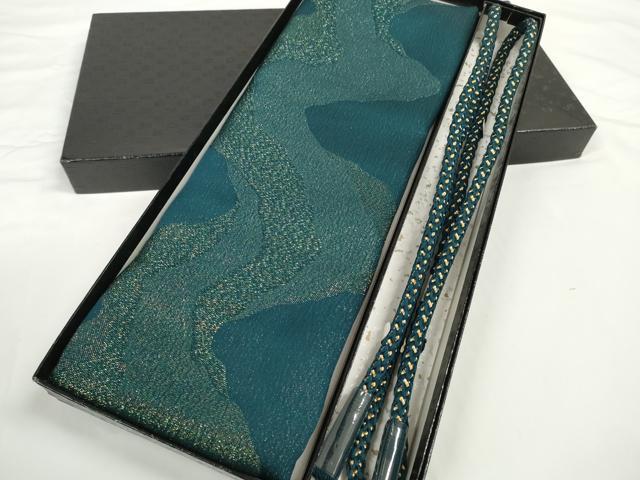Other - 平和屋着物●和装小物　帯締め・帯揚げセット　流水文　ラメ糸　丸組　金糸　逸品　未使用　DABD7637zzz