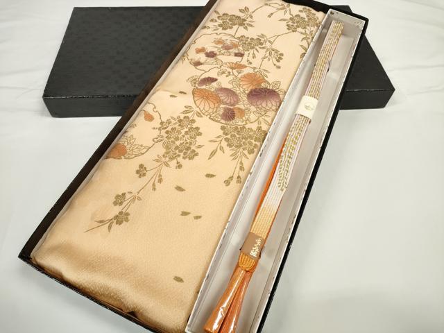 Other - 平和屋着物●和装小物　帯締め・帯揚げセット　雪輪花文　金彩　高麗組　金糸　逸品　未使用　DABD7638zzz