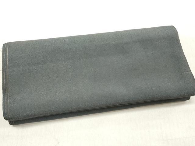 平和屋着物▼お召　色無地　反物　着尺　藍墨茶色　逸品　未使用　DABC7372we