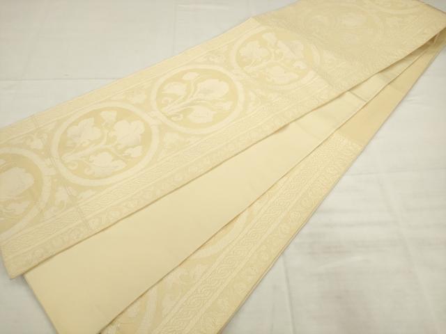 平和屋の平和屋着物◎六通柄袋帯 草花文 正絹 逸品 AABK2575pf｜アングル3