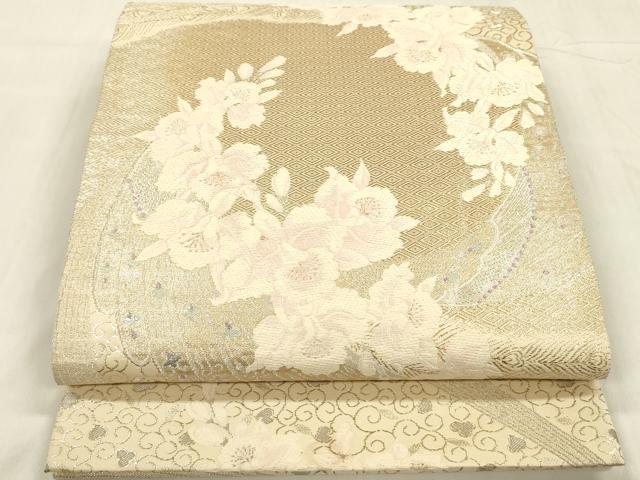 Rakuten - 平和屋着物◎両面　全通柄袋帯　瑞祥重ね　金銀糸　正絹　逸品　DABE0257ya