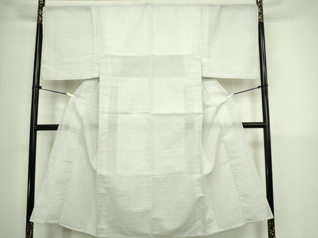 平和屋着物∴夏物　男性　小紋・浴衣兼用　手縫い　格子花文　DABL0126qp