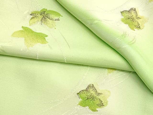 平和屋着物▼上質な小紋　地紋起こし　楓　暈し染め　金彩　正絹　逸品　BAAW4204hv...