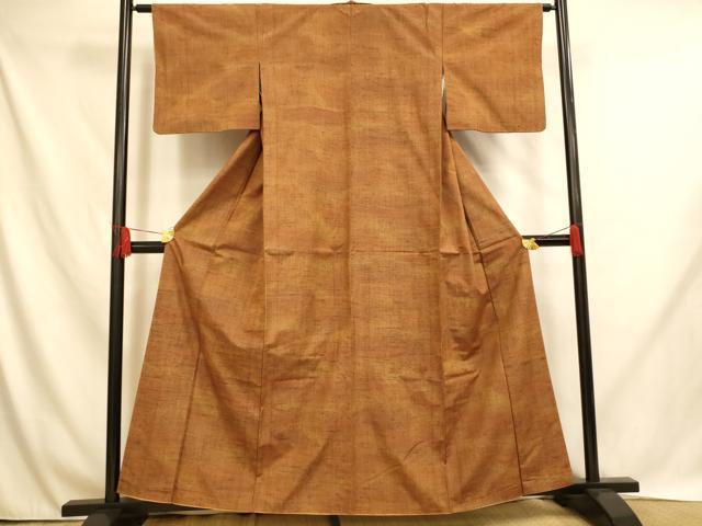 Full-Length Under-Kimono - 平和屋着物■上質な紬　霞文　暈し染め　正絹　逸品　AABH9002fw