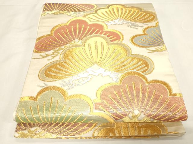 Other - 平和屋着物◎六通柄袋帯　松　金銀糸　三越扱い　正絹　逸品　CABF6009dy