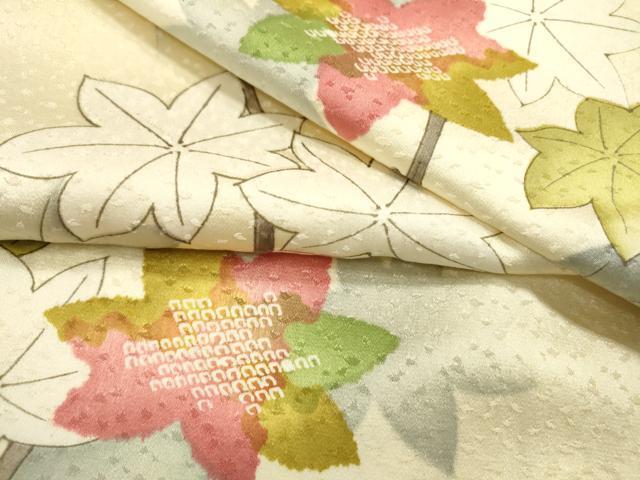 平和屋着物▼上質な小紋　枝楓　正