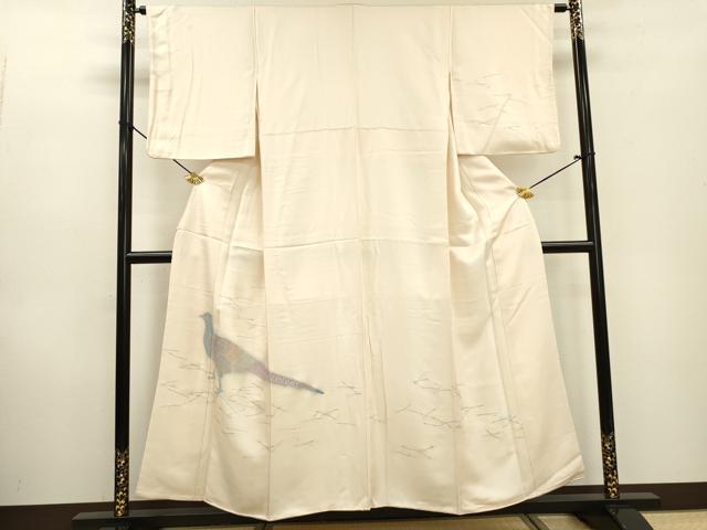 Rakuten - 平和屋着物▼訪問着　吹き寄せ鳥文　金彩　正絹　逸品　DABD5535fe