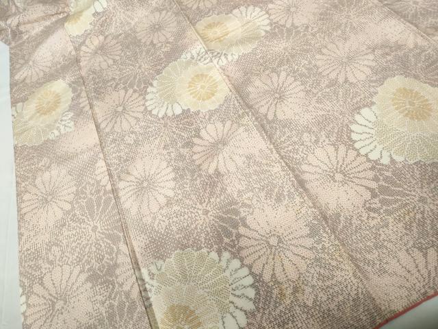 平和屋着物■上質な紬　花尽くし　やまと誂製　正絹　逸品　DABE0874qa