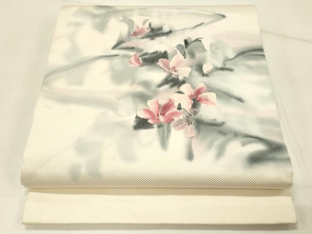 平和屋着物●染色作家　斉藤三才　太鼓柄袋帯　三才鳥　舞蝶文　引箔　正絹　逸品　DABD0714op 平和屋着物○染色作家 斉藤三才 太鼓柄袋帯 三才鳥 舞蝶文 引箔 正絹