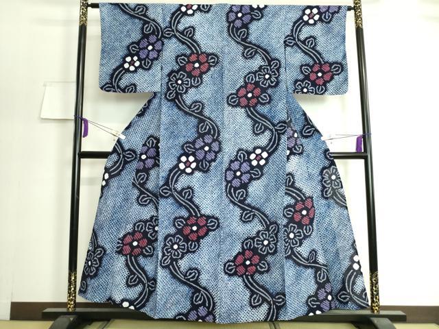 Rakuten - 平和屋着物∴極上　夏物　浴衣　有松鳴海絞り　草花文　綿　逸品　DZAA20172kh5