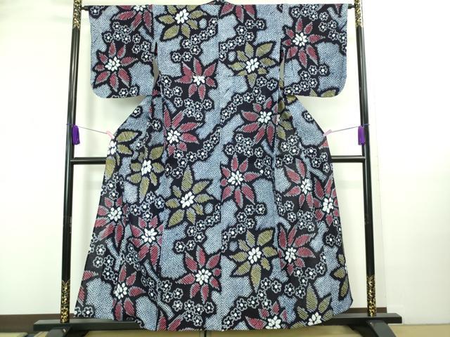 Female Yukatas - 平和屋着物∴極上　夏物　浴衣　有松鳴海絞り　舞花文　綿　逸品　DZAA20246kh5