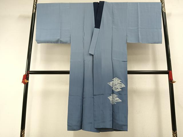 Full-Length Under-Kimono - 平和屋着物●男性　長襦袢　袷　手描き　鷹　金彩　正絹　逸品　AABH4672fy