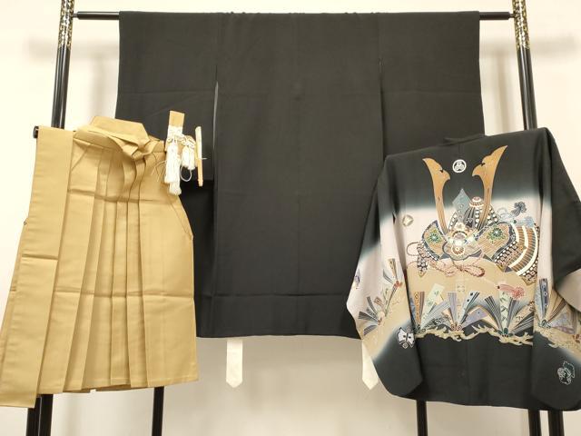Rakuten - 平和屋着物[]七五三　男の子　祝着・羽織・行灯袴・小物セット　兜松文　暈し染め　逸品　DABC5307ma