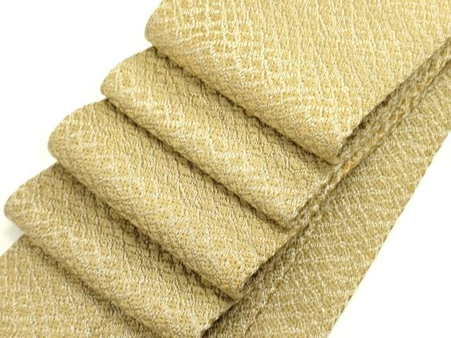平和屋着物●男性　本場筑前博多織　角帯　網目文様　正絹　逸品　DABE1447op