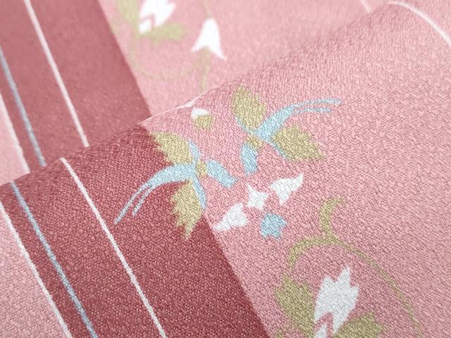 平和屋着物■小紋　花鳥間道　洗える着物　CABF1784th