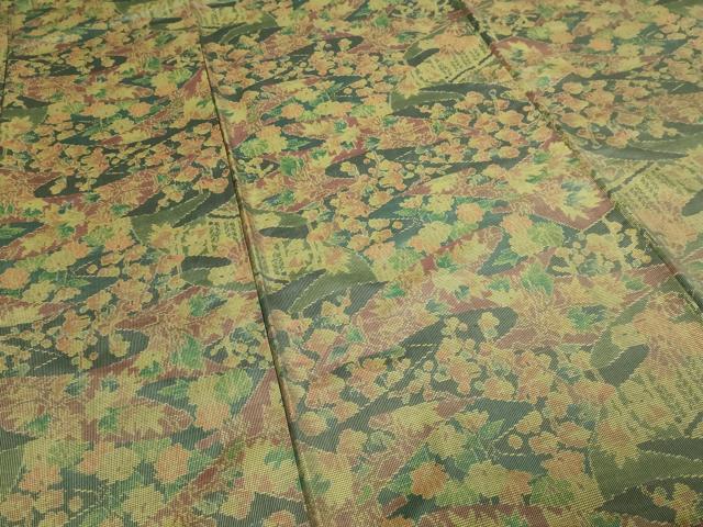 平和屋着物■本場大島紬　7マルキ　草花文　正絹　逸品　DABD3452sf