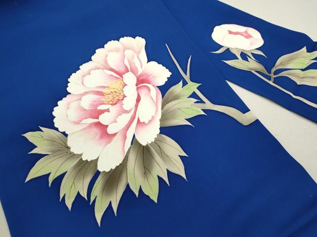 平和屋着物◎塩瀬　九寸名古屋帯　枝牡丹　正絹　逸品　CABF2869ze