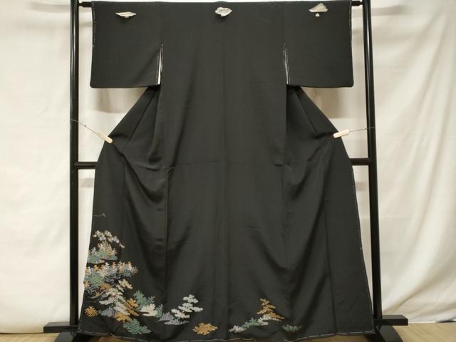Uramono - 平和屋着物■豪華黒留袖　人物御所解文　金彩　正絹　逸品　未使用　CABF3841ev