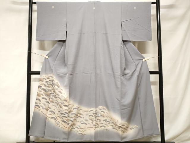 平和屋着物■豪華色留袖　刺繍　松葉文　暈し染め　正絹　逸品　CABF3807ev
