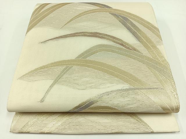 平和屋着物＊夏物　六通柄袋帯　芝文　金糸　正絹　逸品　未使用　AAAV9785jh