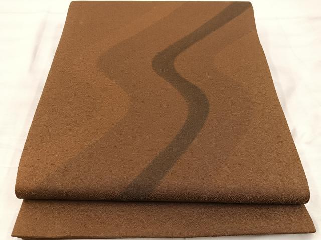 平和屋着物◎太鼓柄袋帯　流水文　正絹　逸品　BAAT9341mz