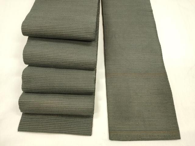 Obi - 平和屋着物＊夏物　男性　絽綴れ　角帯　革色　正絹　逸品　DABD6877cm