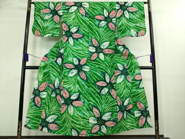Female Yukatas - 平和屋着物∴極上　夏物　浴衣　有松鳴海絞り　舞花文　綿　逸品　DZAA20213kh5