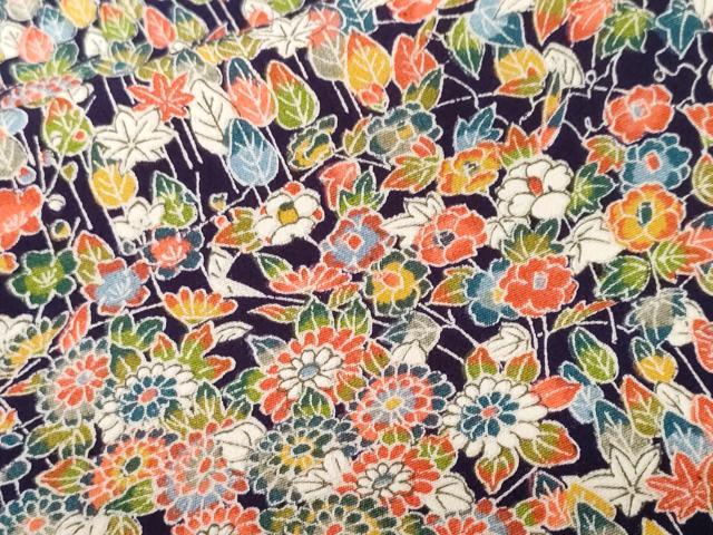 Full-Length Under-Kimono - 平和屋着物■上質な小紋　花尽くし文　正絹　逸品　CABF4358ev