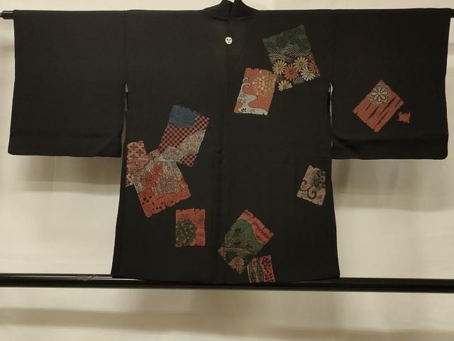 Rakuten - 平和屋着物＃羽織　寿光織　破れ色紙花文　黒地　金銀糸　正絹　逸品　CABE5590in