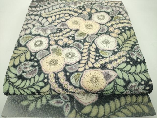 平和屋着物●太鼓柄袋帯　作家物　絞り　辻が花　金通し地　正絹　逸品　DABD1944ps